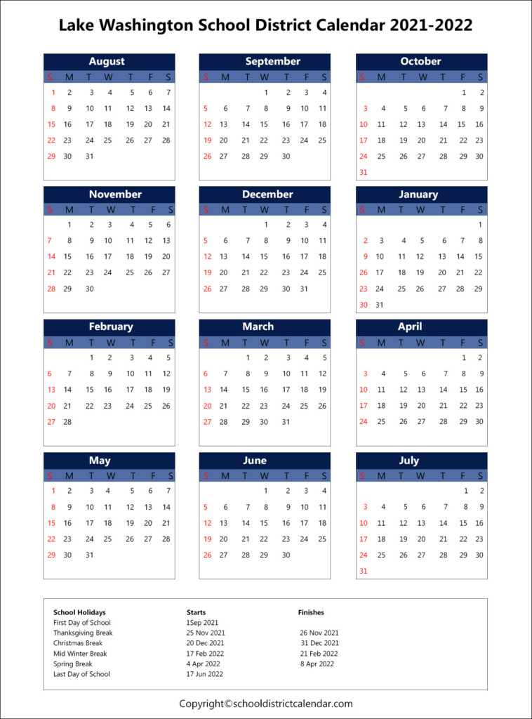 Lake Washington School District Calendar 2024