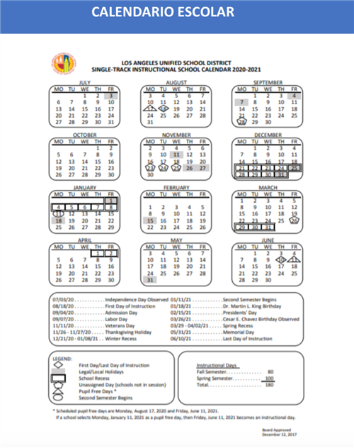Lausd 20212024 Calendar 2024 Calendar Printable