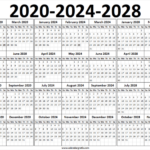 2020 2024 Calendar