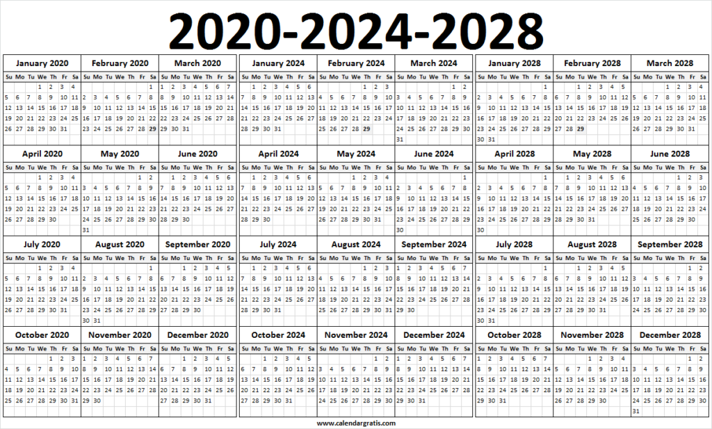 Leap Year Calendar 2024