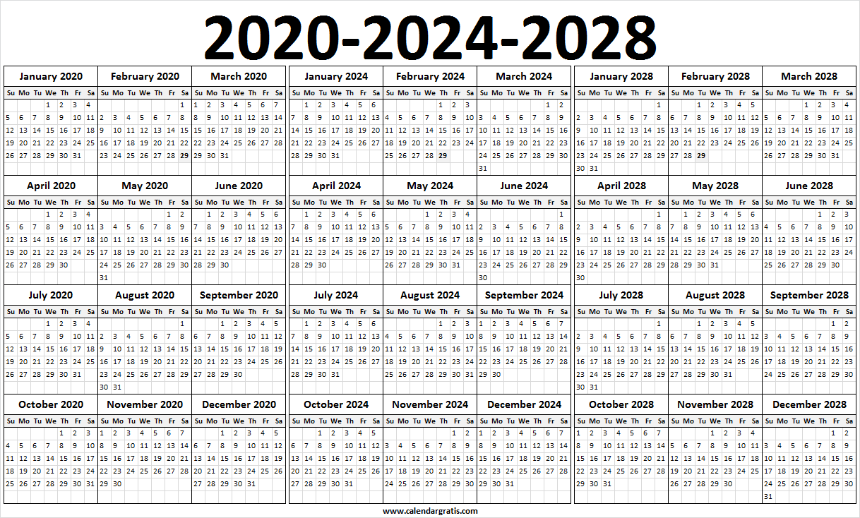 Leap Year Calendar 2024 2024 Calendar Printable