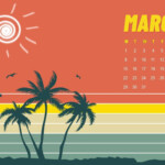 March 2024 Calendar Desktop Wallpaper