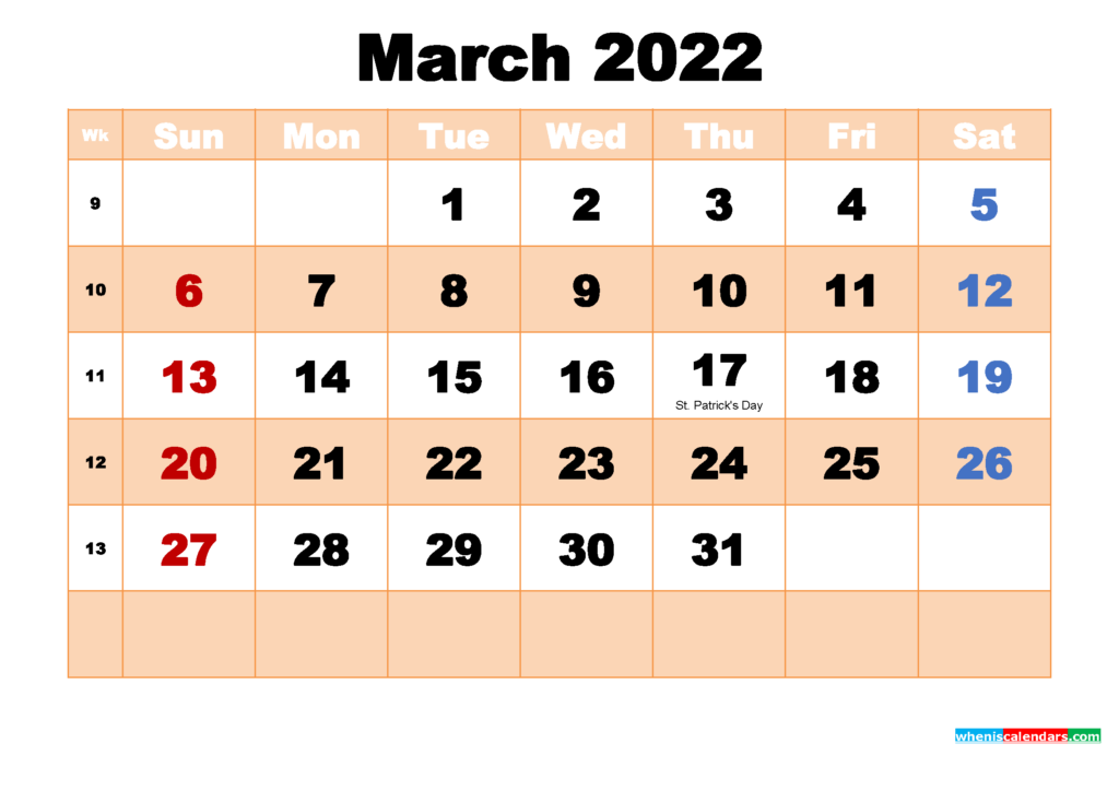 March 2024 Calendar Desktop Wallpaper