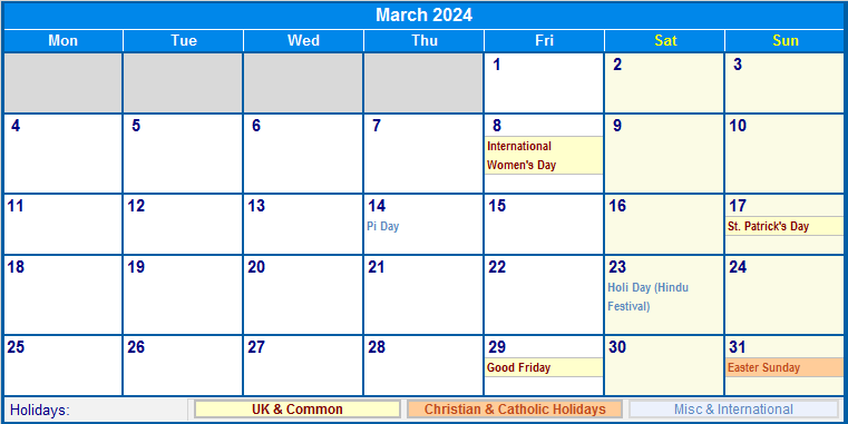 Catholic Calendar For 2024