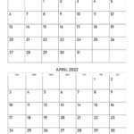 March And April Calendar 2024