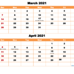 March And April 2024 Calendar