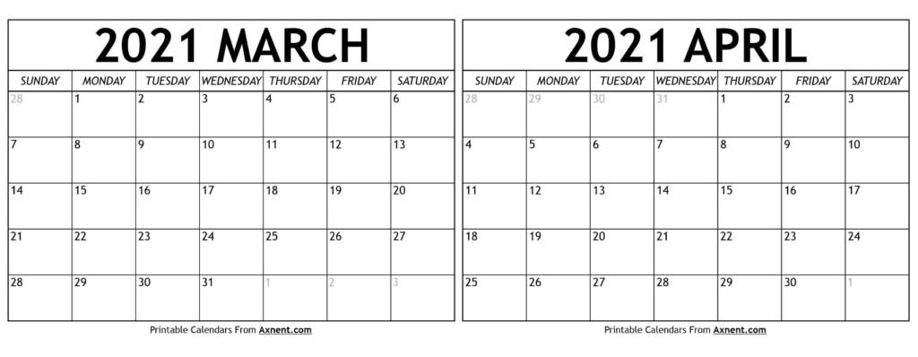 March And April 2024 Calendar