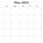 2024 May Calender