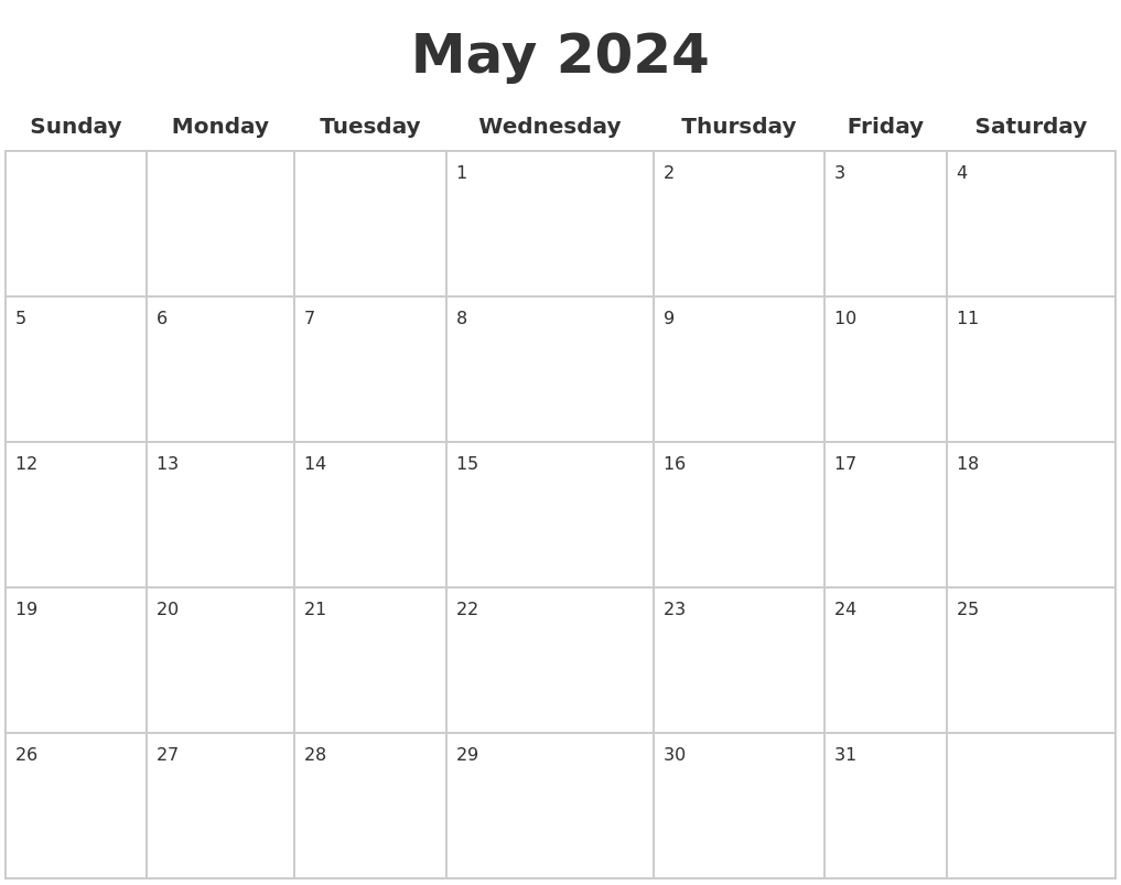 Wiki Calendar May 2024