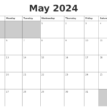 Editable May 2024 Calendar