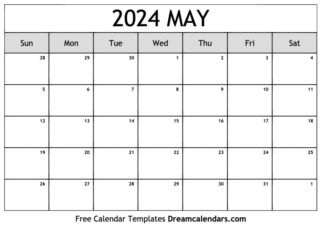 2024 May Calendar