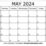 2024 May Calendar