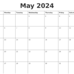 May 2024 Calendar Wallpaper
