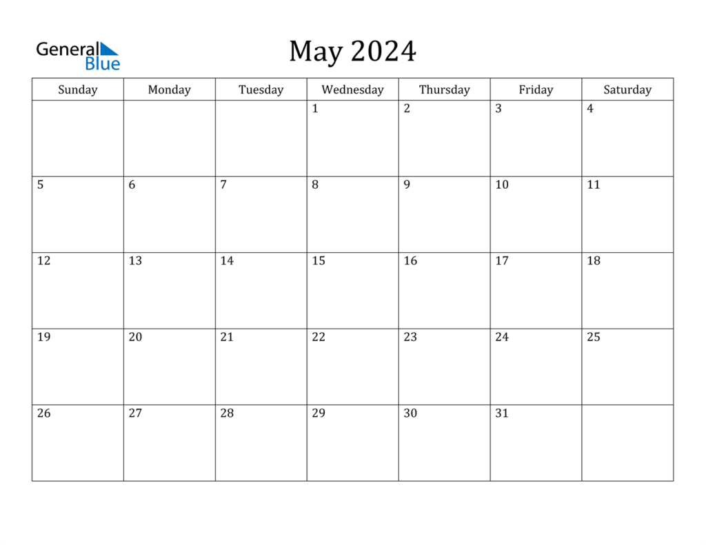 May 2024 Editable Calendar