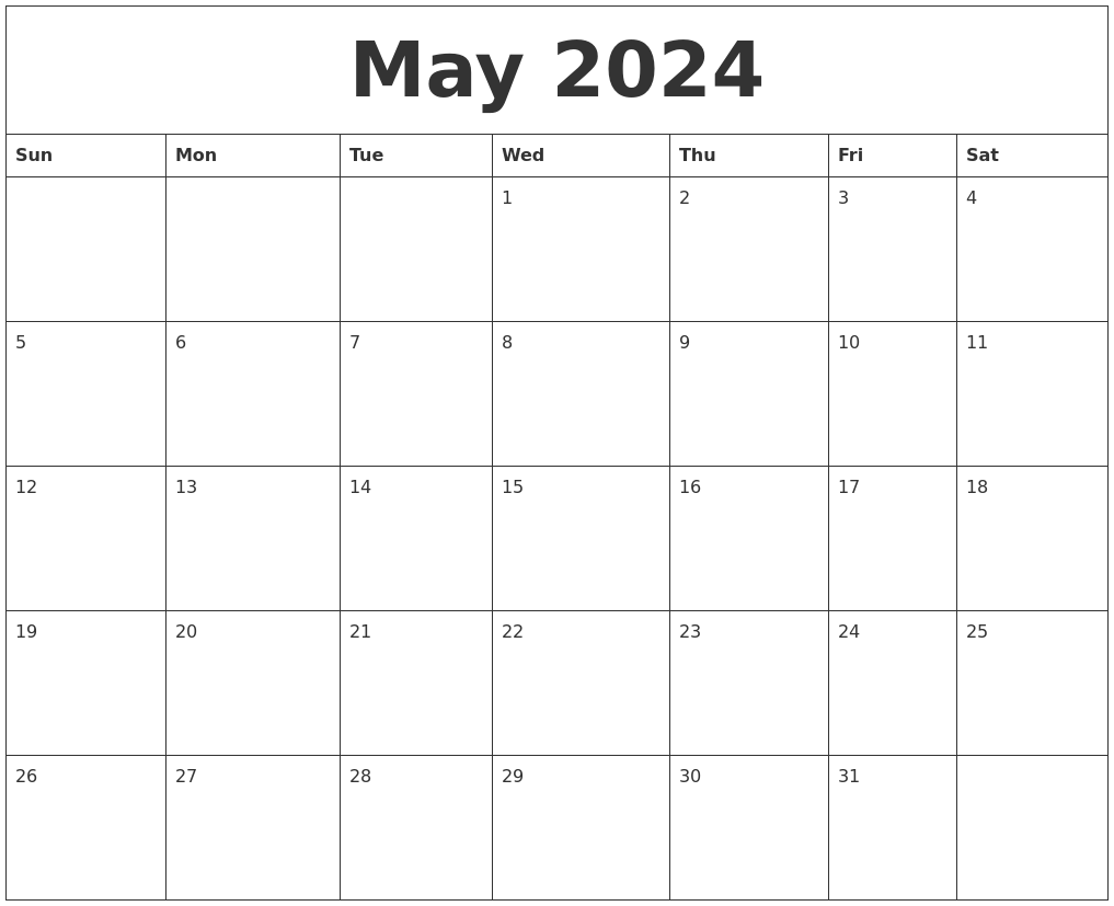 Wiki Calendar May 2024 2024 Calendar Printable