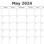 May 2024 Calendar Template