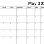 Free Printable May 2024 Calendar