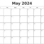 May 2024 Calendar Template