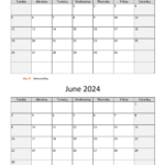 May/june Calendar 2024