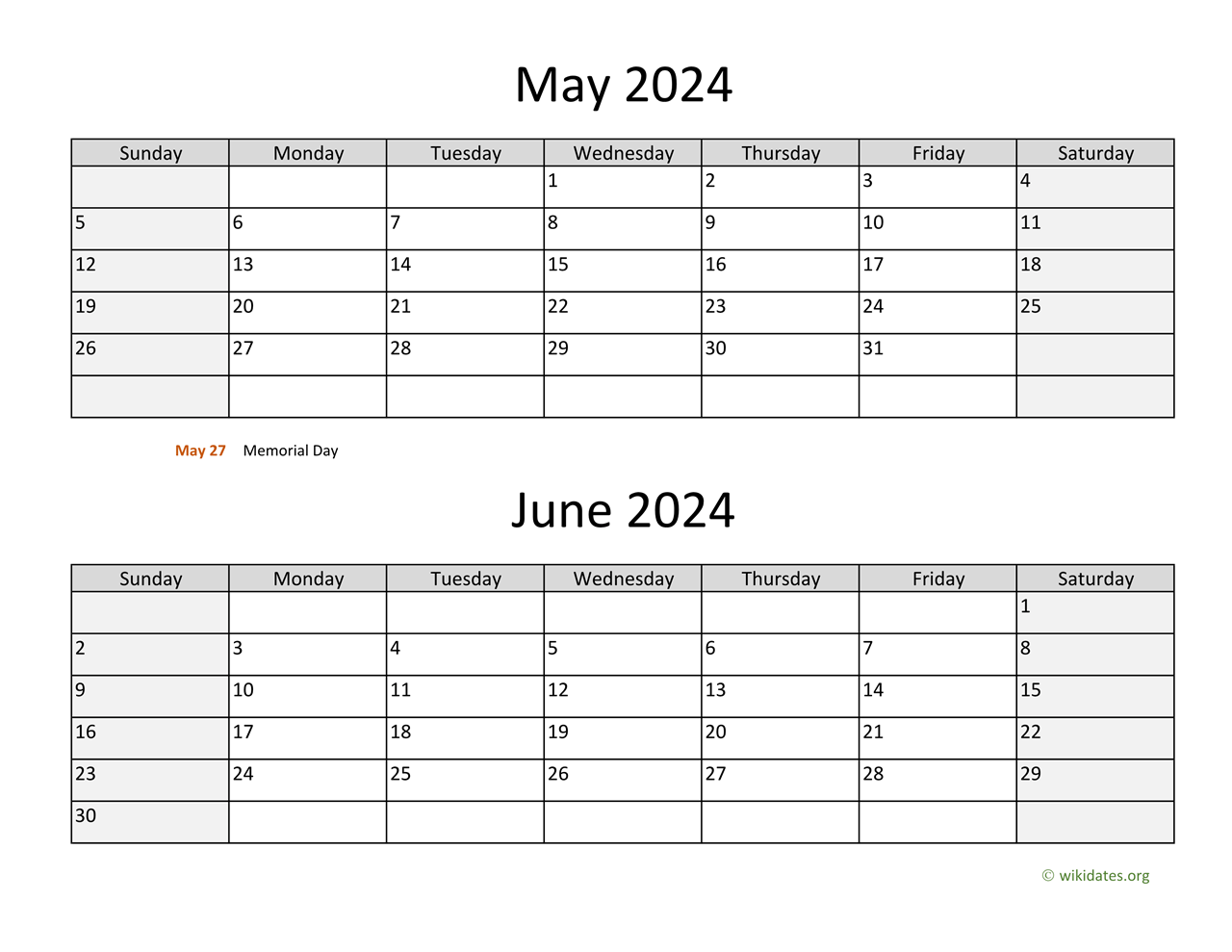 May/june 2024 Calendar 2024 Calendar Printable