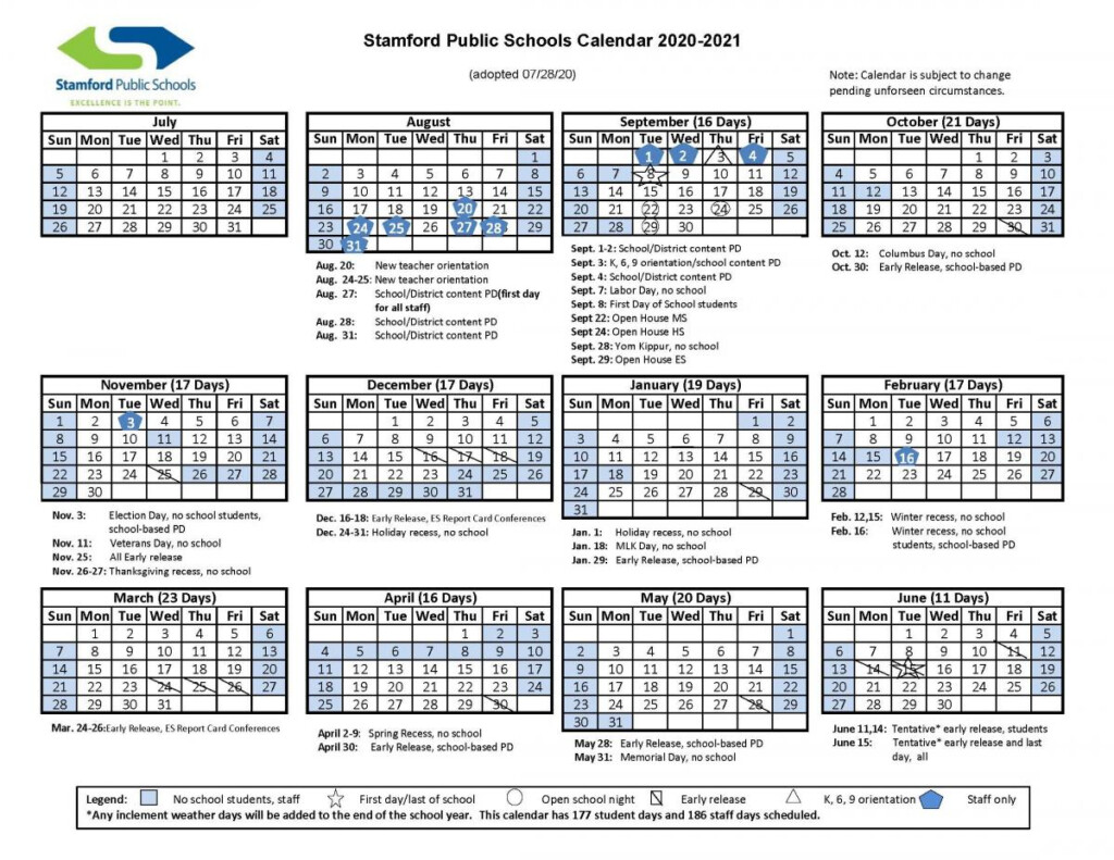 New Haven School Calendar 2021-2024