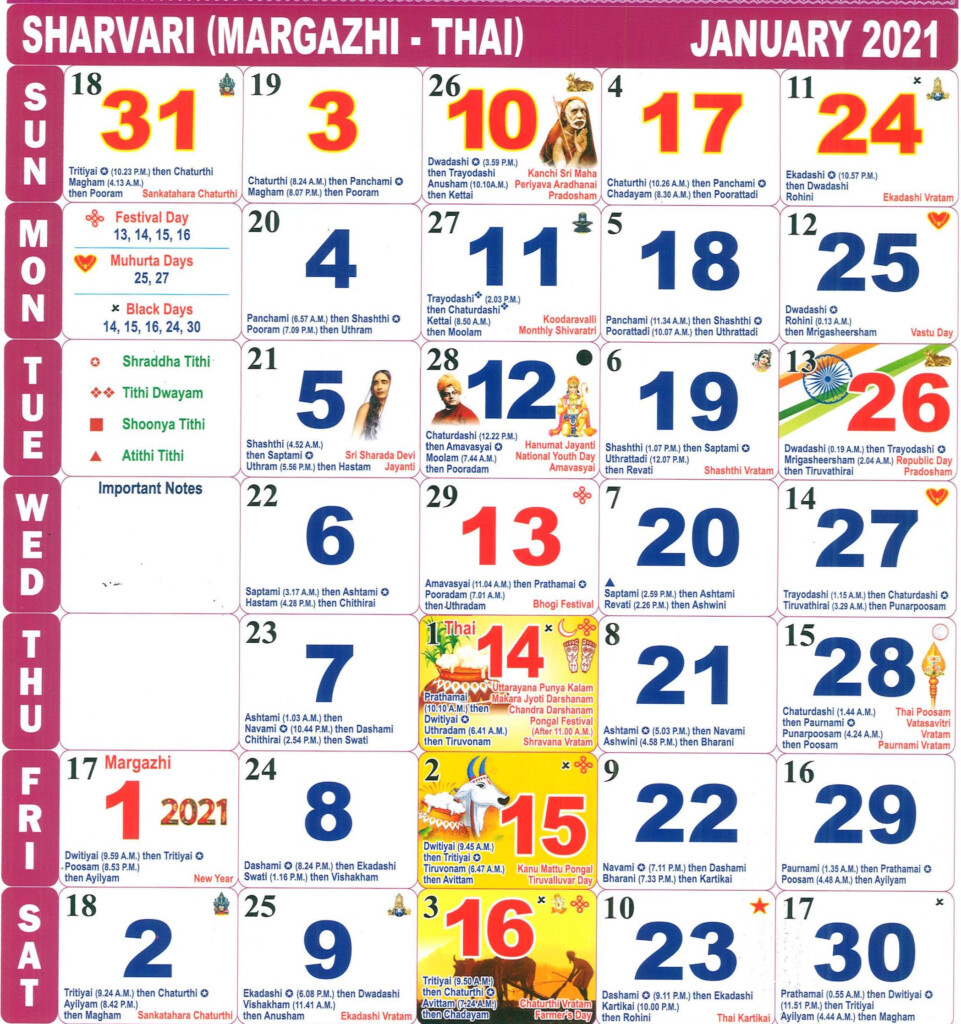 Tamil Calendar 2024 Usa