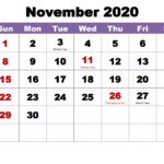 November 2024 Calendar With Holidays