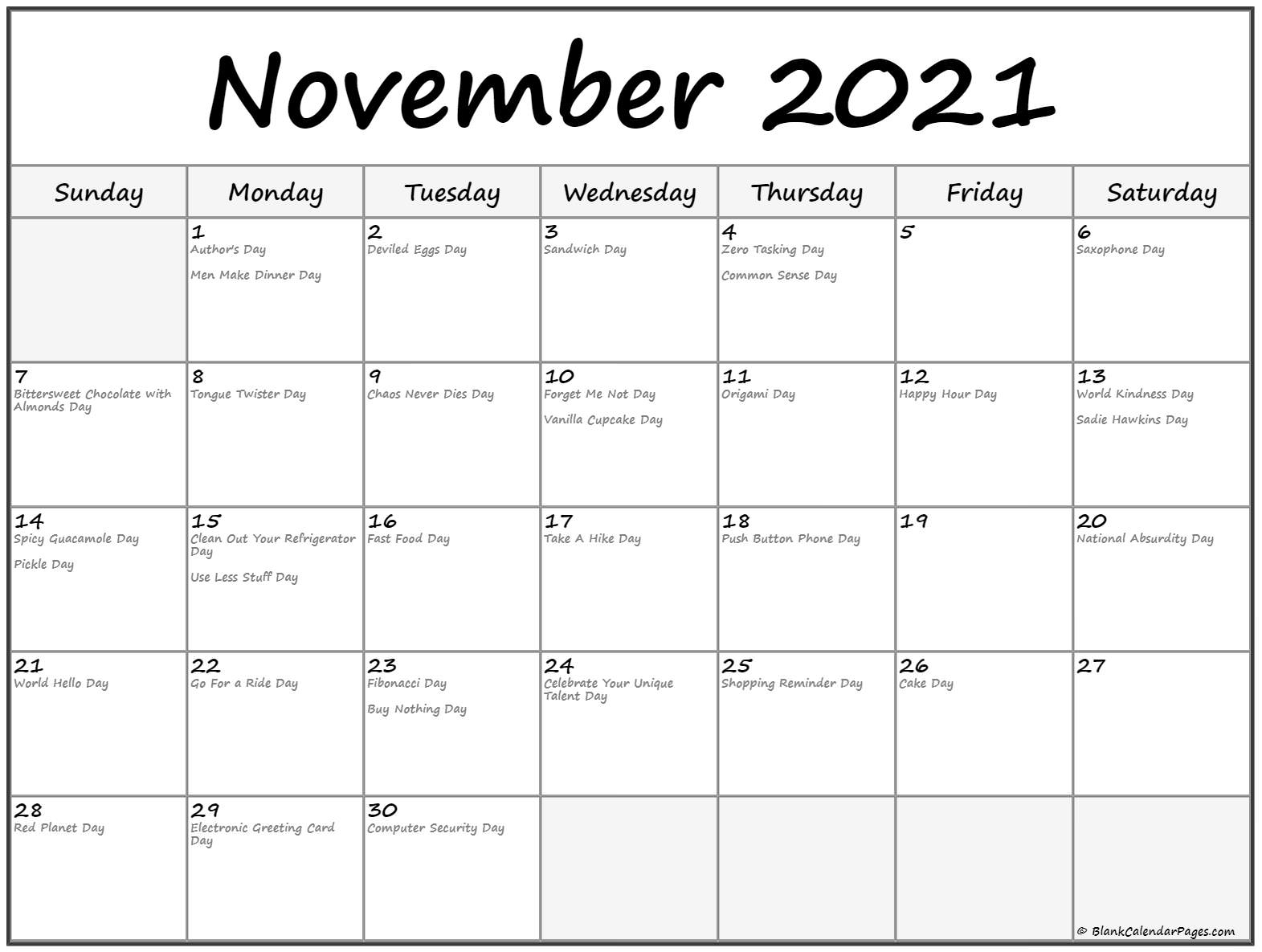 Nov 2024 Calendar With Holidays - 2024 Calendar Printable