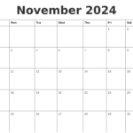 Calendar Nov 2024