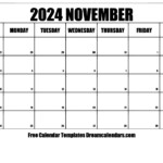 November Calendar 2024