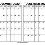 November And December 2024 Calendar