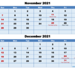 November And December 2024 Calendar