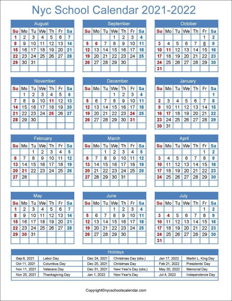 Nyc 2021 And 2024 School Calendar