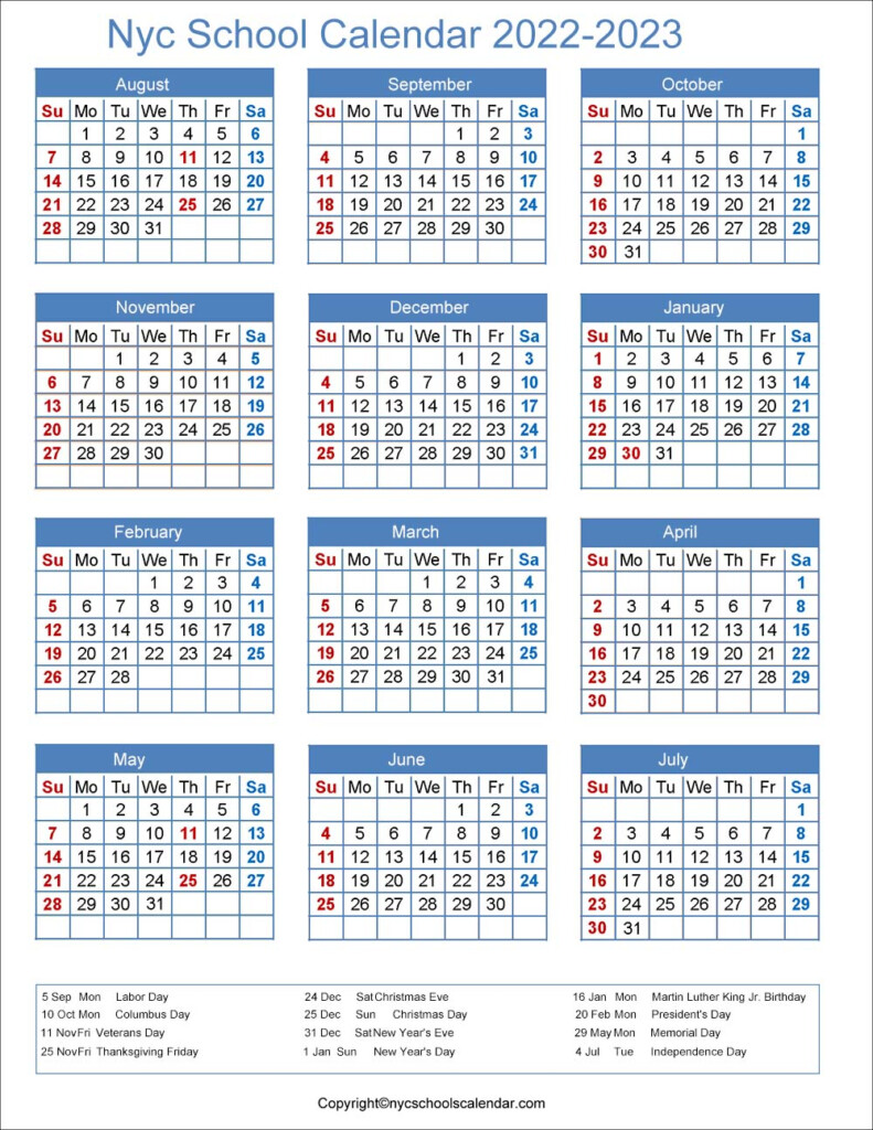 School Calendar 2024-2023