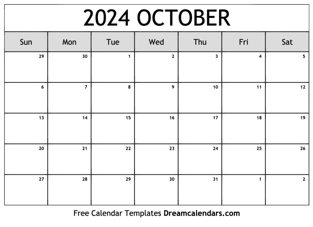 Calendar 2024 October