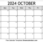 Calendar 2024 October