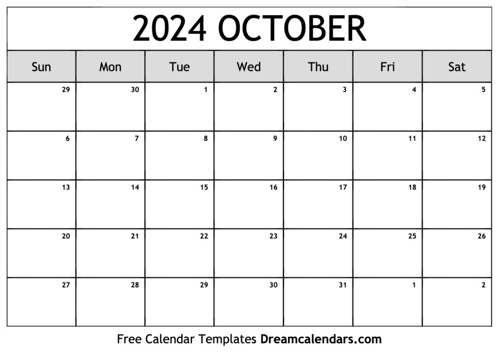 Calendar October 2024