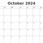 Oct 2024 Calendar
