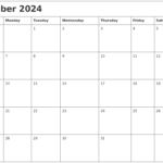 Calendar October 2024