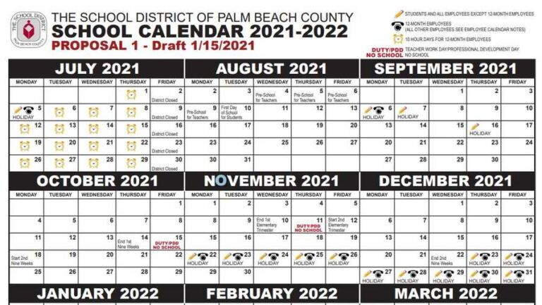 Palm Beach County School Calendar 2024