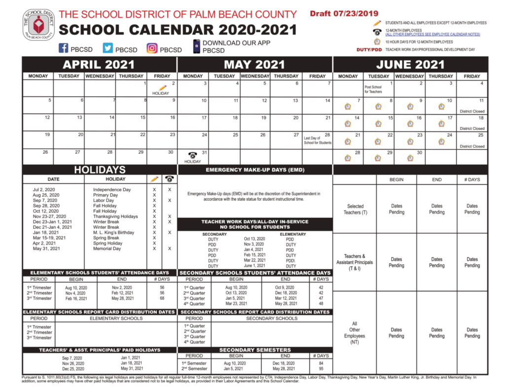 School Calendar 2024 Palm Beach County