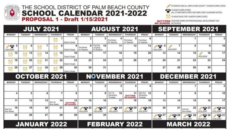 School Calendar 2024 Palm Beach County