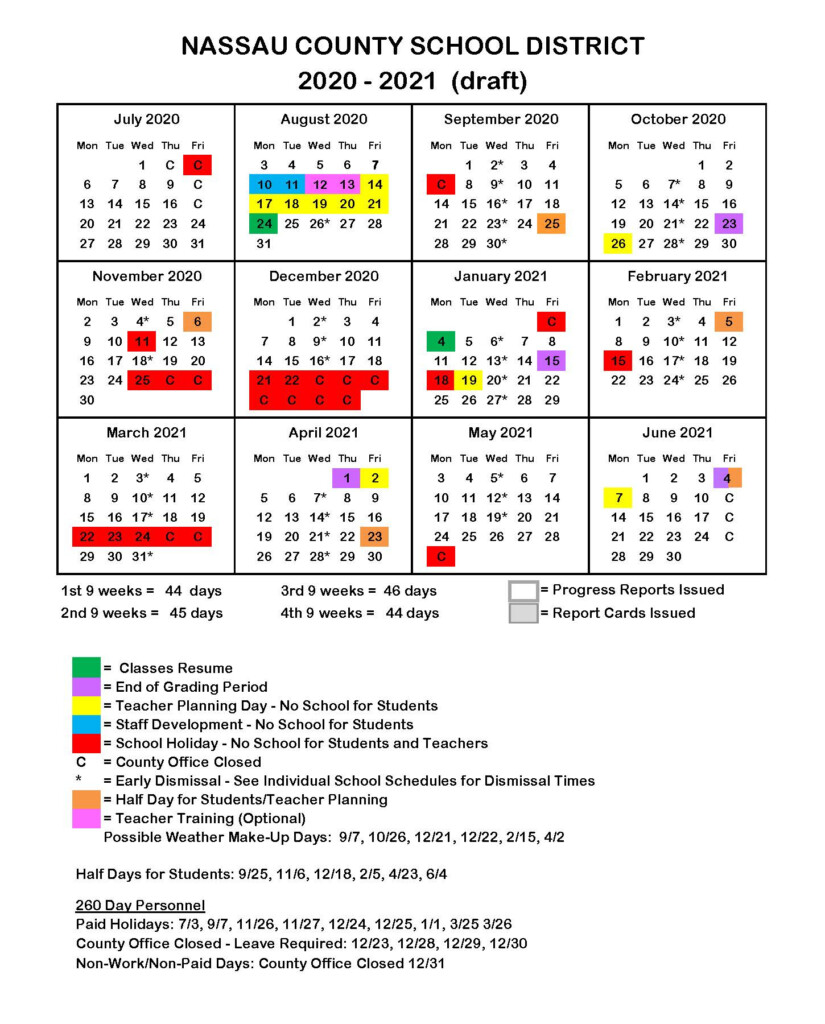 Pasco County School Calendar 2024-25