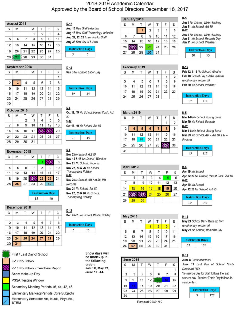 Penn State Academic Calendar 2024-25