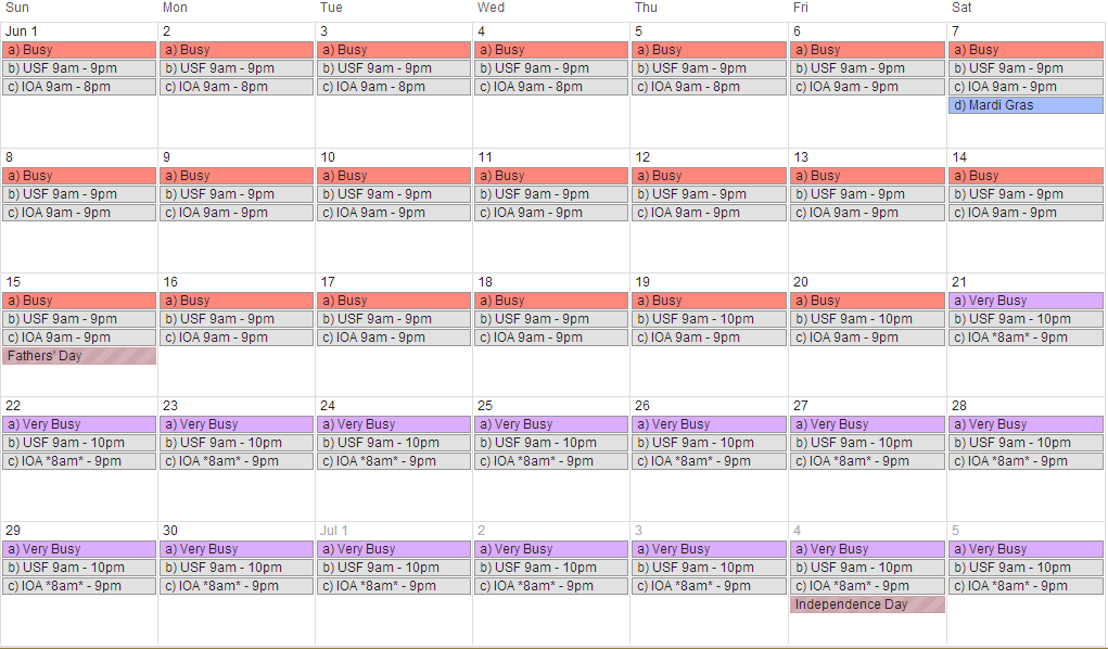 Universal Crowd Calendar 2024