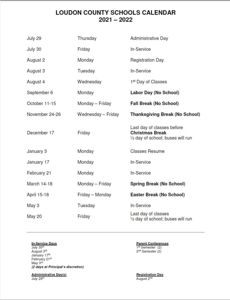 Loudoun County School Calendar 2024-2023