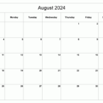 Printable Calendar August 2024