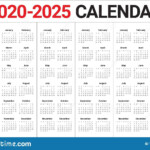 Monthly Calendar For 2020 2021 2022 2023 2024