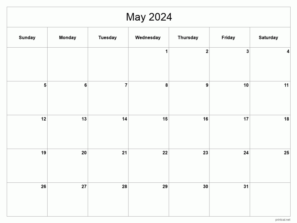 May 2024 Calendar Cute