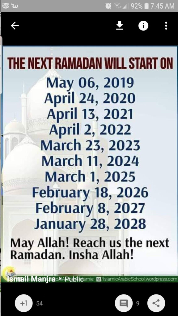 2024 Ramadan Calendar